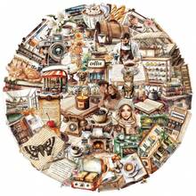 50张/包 咖啡机咖啡豆 防水DIY创意涂鸦贴纸，吉他 滑板 水瓶 保险杠 头盔 滑雪板 笔记本电脑 手机壳 冰箱门 行李箱 涂鸦贴纸 - 彩色 - 查看 10