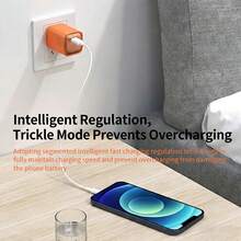 1pc 45W Fast Charging USB-C Charger, PD Wall Charger With Type-C Port, Portable Charger Compatible With IPhone 17 Pro Max/17 Pro/17/Air/16/15/14/13/12/11, Compatible With IPad, Pixel Devices - EU C Type Plug(220-240V) - View 5