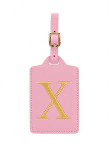 FOREVER MIYIN 26个字母首字母纹理布行李牌 - 可爱的金色字母刺绣组合姓名标签，适用于行李箱、旅行包等，双面信息卡，耐用便携，清晰设计 - 非常适合飞机旅行、家庭度假、商务旅行和日常通勤，是所有旅行者必备的时尚旅行配件