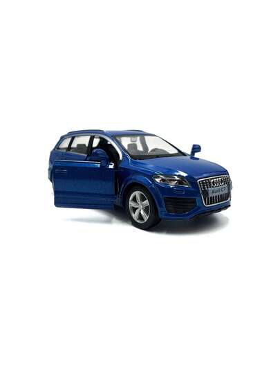  1:36 Audi Q7 Coche de juguete de aleación fundida a presión para niños, puertas abatibles, accionado por fricción, interior realista, modelo de coche clásico, adorno decorativo, coleccionable, regalo de Halloween, Navidad, cumpleaños