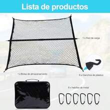 Red para Equipaje, Red de Carga, Red para Pick Up de 1,1 x 1,1 m a 2,0 x 2,0 m, con 6 Clips para camioneta, elstica, Red de Almacenamiento Mosquetn de Techo SUV Coche Camin - como se muestra en la figura - Ver 5