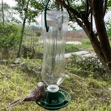 Outdoor Plastic Bottle Bird Feeder, Bottle Hanging Bird Feeder For Garden, Automatic Food Dispenser For Wild Birds On Balcony/Garden - 1pcs - View 4