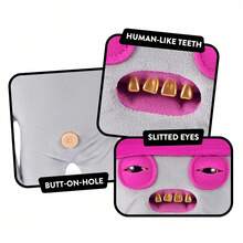 Spin Master Fugg Life Series 9-Inch Plush Toy, Funny Ugly Monster Stuffed Animal With Human-Like Teeth, Quirky Collectible Plush For Teens, Adults & Weird Toy Lovers - Squidge(Grey) - View 5