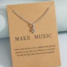 Music Note Charm Necklace - Multicolor - View 3
