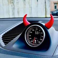 创意趣味汽车/摩托车/电动车内饰装饰 - 可爱方向盘恶魔角、中控台迷你喇叭和摩托车头盔汽车装饰配件 - A - 查看 3