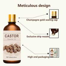 100ml/30ml/10ml Castor Oil Moisturizing Facial Oil, Smooth Skin Fragrance Skincare Oil, Pure Plant Extract Essential Oil - Castor Bean Aroma - View 7