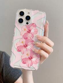 1 Piece. Lily Flower Pattern, Air Cushion Transparent Anti-Drop Phone Case, Made Of TPU Material, Can Be Given As A Holiday Gift, Suitable For Apple Phones XS/XS Max/XR/11 12 13 14 15 16 Pro/17 Air/Promax/14 15 16 Plus. Suitable For Both Men And Women. - 無色 - 查看 8