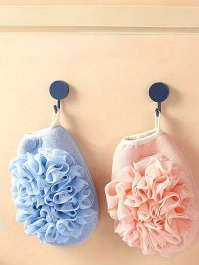 1pc/2pcs/5pcs Exfoliating Bath Gloves - Strong Scrubbing For Body, Face, SPA Massage - Soft & Durable Surface - Convenient Hook For Storage