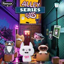 Spin Master 巷猫系列玩偶，9英寸滑稽丑陋怪兽毛绒软玩偶，包括皱巴巴的臭臭猫/汪汪叫的臭臭猫/图弗的臭臭猫/大眼猫/刺皮特/臭脸，古怪又可爱的猫咪爱好者收藏玩偶 - 皺紋麥臭鬼 - 查看 3