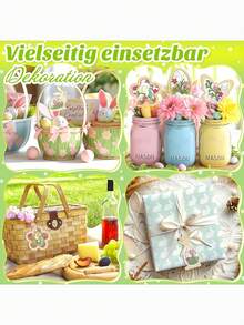 Wiszące anioły, dekoracje imprezowe, perłowe skrzydła anioła, szafirowe wisiorki aniołów, 24-częściowy zestaw wiszących dekoracji, dekoracje wiosenne, dekoracje wielkanocne. Wspaniały prezent dla rodziny, przyjaciół i partnerów. - Wielokolorowe - Zobacz 5