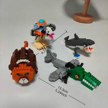 Mini Cartoon Plastic Puzzle Building Blocks Figures, Random Style, Holiday Gift, Quality Assembly Experience, DIY, Durable Materials - Multicolor - View 8