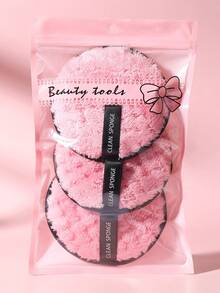 3pcs Reusable Makeup Remover Pads | Soft Washable Microfiber Cloth | Gentle Cleansing Pads For Face And Eyes - Multicolor - View 17