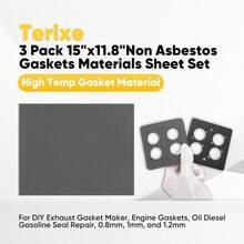 Pack Of 9 Asbestos-Free Gasket Sheets For DIY Projects - For Fuel Tanks And Repairs (15x11.8 Inches)
