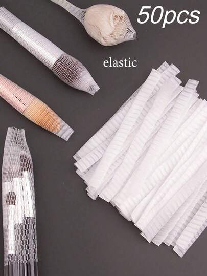 50/20pcs Makeup Brush Protector Net, Prevents Shedding And Keeps Brushes Smooth, Fits All Sizes, Soft Protective Net Covers Makeup Brushes, Forms A Mesh To Protect Brush Tools, Maintains Brush Shape And Prevents Frizzing