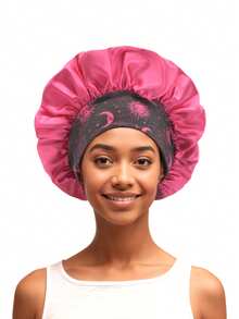 1 pieza Gorro para dormir, gorro de satén de seda extra para que duerman las mujeres con cinta de amarre para cabello rizado, gorro grande para trenzas - Multicolor 1 pieza - Ver 31