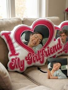 1pc Customized Photo Throw Pillow, Personalized Cushion, Can Customize Funny Pattern Pillow, Double-Sided 3D Pillow, Suitable For Dad/Mom/Family/Her/Him/Girlfriend/Boyfriend Gift, Couple Birthday Gift, Home Decor, Customized Cushion, Christmas Gift - I Love - View 5