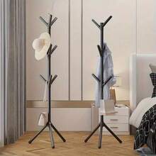 Modern Minimalist White Floor Coat Rack - Single Rod, Hat/Accessory Storage, Space-Saving Bedroom Organizer - 1 - Xem 6