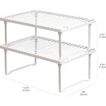 CYPNAmazonBasics Estantes apilables de almacenamiento de cocinaFashion - Blanco - Ver 4