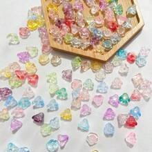 Transparent Dual-Color Luminous Wax Apple Beads For DIY Earrings, Hair Clips, Headpieces, Bracelets, Pendants, Phone Straps, Jewelry Making Materials