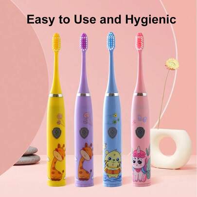 Cepillo de dientes eléctrico, viene con 3 cabezales de cepillo, disponible en varios colores, cerdas suaves, limpieza profunda efectiva, agarre cómodo, adecuado para el hogar y los viajes, gran regalo