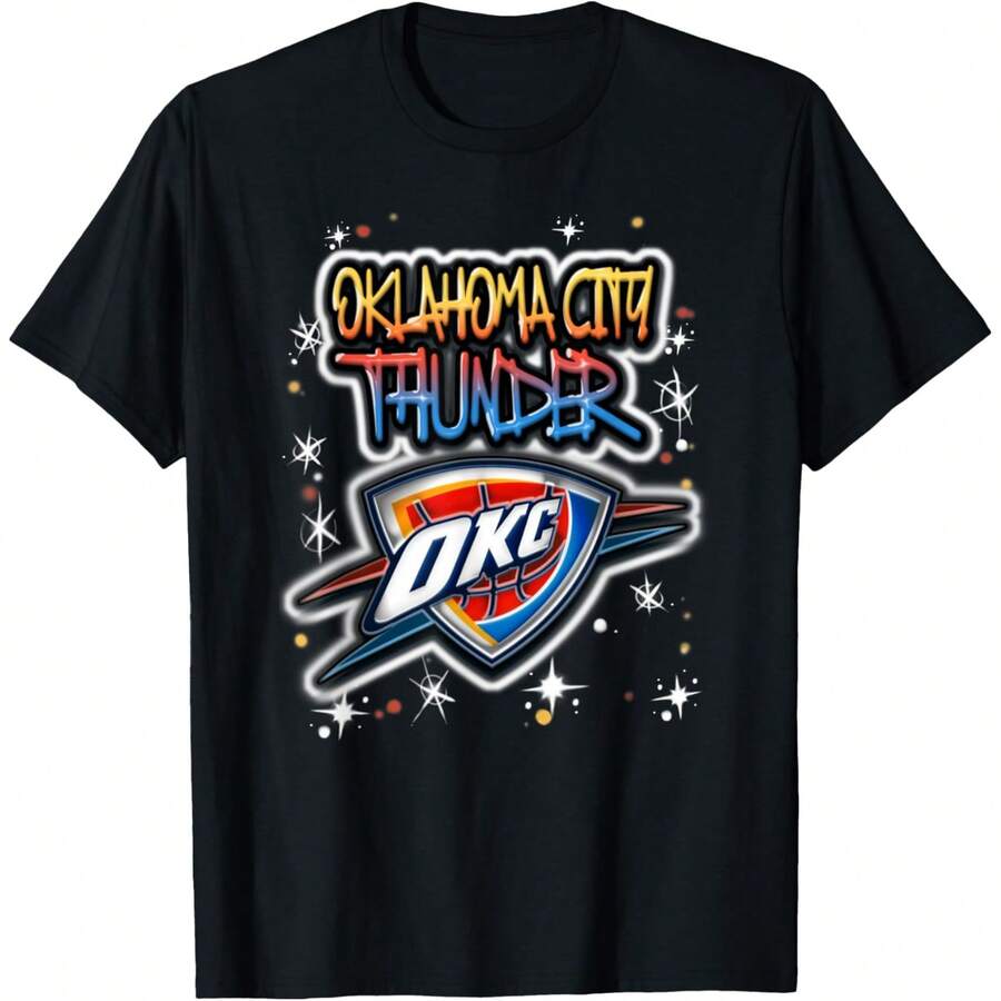 BA Oklahoma City Thunder Airbrush Logo T-Shirt - màu đen - Xem 1