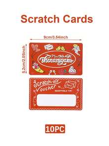 1张/10张心形刮刮卡，情侣DIY刮刮卡，浪漫约会刮刮卡，周年纪念卡，母亲节卡，生日卡，返校用品，送给他的/她的礼物 - 彩色 - 查看 9