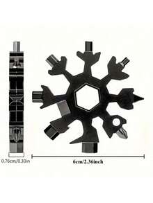 18合1多功能螺丝刀扳手套装 - 便携式开瓶器、一字螺丝刀、扳手，必备家居户外工具，雪花图案多功能工具，酷炫DIY男士礼物，便携式维修工具包，汽车及家居保养套装，送礼佳品，小巧易收纳，创意男士工具礼物，生日礼物，爷爷礼物 - 彩色 - 查看 4