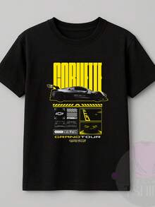 Streetwear T-Shirt Cars Skyline GT3RS Automobiles Vehicles Racing Drift Street Fashion Urban Culture Skaters Unisex Men's Women's 100% Cotton Top Premium Streetwear New Release Immediate Shipping Various Colors!! - 72581-克爾維特 - 查看 2