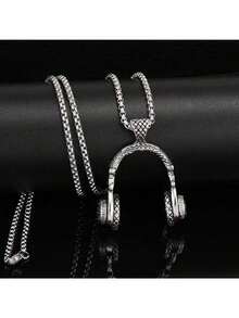 1 pieza Collar con colgante de auricular de estilo hip hop, accesorio versátil y personalizado unisex - auricular - Ver 4