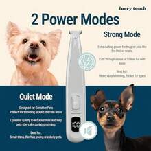 Dog Paw Trimmer - Electric Cordless Pet Clippers For Dogs And Cats - Quiet Dual-Speed Groomer With Pet- Blade For Feet Ears Face - USB-C Rechargeable - With Travel Bag Comb And Brush+FVXCSDS - 白色 - 查看 4