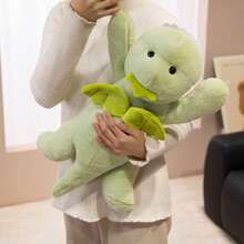 Angel Dinosaur Plush Toy With Small Wings, Soft And Fluffy Stuffed Animal, Pink/Green, A Great Gift Choice For Children's Birthdays, Valentine's Day, And Mother's Day. - Multicolor - View 4