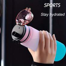 Portable Sports Fitness Travel Water Bottle - Gradient Color Plastic Drinking Bottle, Suitable For Men And Women, Must-Have For Students In Summer And Autumn - Multicolor - View 7