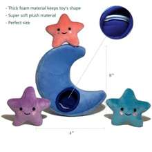 - Juguete interactivo de peluche con chillido tipo ardilla para esconderse y buscar, juguete de rompecabezas para perros de tamaño pequeño con diseño de luna y estrellas - Luna y estrellas - Ver 2