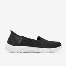Skechers Giày thể thao nữ mới, có đệm, đế dày, kiểu dáng thường ngày, giày bố (Dad Shoes). - màu đen - Xem 3