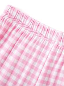 MOSSRIVER Girls Bamboo Pajamas - Soft Easter Bunny & Carrot Print Long Sleeve Sleepwear - Gift Idea, All Seasons - 淺粉色 - 查看 6