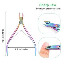 14pcs Cuticle Pusher And Nail File Set, Professional Stainless Steel Nail Care Set, Cuticle Pusher, Manicure & Pedicure Tools, UV Gel Polish Remover, Groove Cleaning Kit For Fingernails And Toenails Dead Skin Nail Tech Supplies - 彩色 - 查看 5