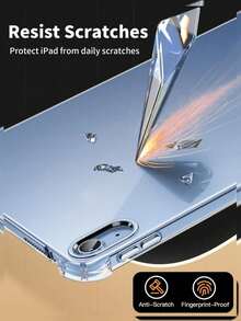 1件裝透明TPU全包覆氣囊防震透明矽膠軟殼，適用於iPad Air 4/5/6/7、7/8/9/10、11 A16(2025)，2026返校季學生配件 - 無色 - 查看 5
