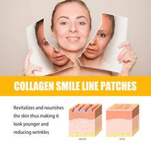 10PCS Collagen Smile Patch To Lift Skin, Tighten Face, Fade Wrinkles, And Smooth Wrinkles - Yellow - View 4