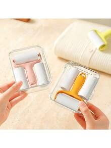 3pcs Mini Lint Roller Refills, Sticky Lint Brush, Portable Reusable Lint Remover, High Adhesive Clothes Roller, Mini Lint Roller Brush Refills - Multicolor - View 2