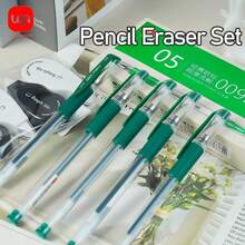 WUQIANNIAN WQN 12支装绿色商务中性笔，0.5毫米绿色墨水笔芯；1套6卷迷你黑白修正带；开学季书写修正套装 - 彩色 - 查看 2