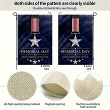 1 PC, Memorial Day Garden Banner, Holiday Patio Decoration, Holiday Lawn Banner, Home Decoration, Outdoor Decoration, Patio Decoration, Garden Decoration - 1 - View 2