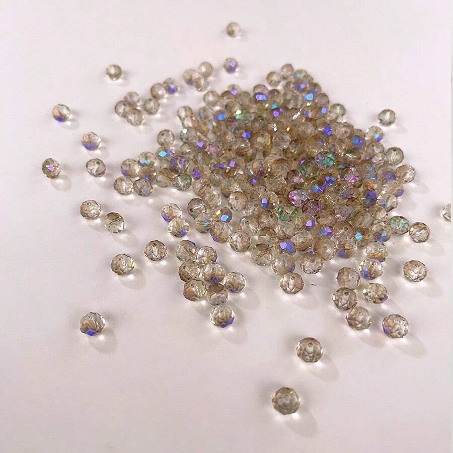 105/80/60/60pcs, 4/6/8/10mm Austrian Crystal Luminous Premium Glass Beads With Hole, Super Shiny For Jewelry Making DIY Handcraft Bracelet Necklace Supplies - Phantom Purple - View 1