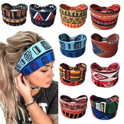 1pc Bohemian Headband For Women, Yoga Sports Headwrap, Suitable For Spring, Summer, Autumn, Winter