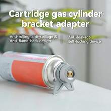 REDSUN Camping Stove Adapter With Stand, Outdoor Multi-Function Cartridge Stove Adapter, Butane Canister Self-Locking Converter - Multicolor - View 1