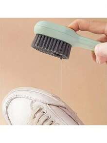 1 peça, escova de limpeza multifuncional reutilizável, adequada para sapatos, lavanderia e superfícies domésticas, máquina de lavar portátil, adequada para banheiro, vaso sanitário, paredes e suprimentos, ferramentas de limpeza - Multicolorido - Ver 1