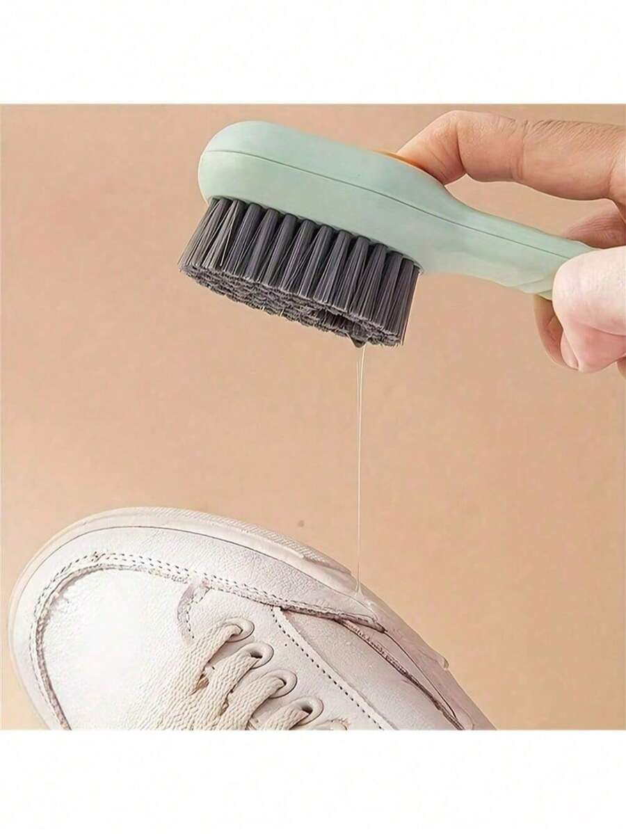 1 peça, escova de limpeza multifuncional reutilizável, adequada para sapatos, lavanderia e superfícies domésticas, máquina de lavar portátil, adequada para banheiro, vaso sanitário, paredes e suprimentos, ferramentas de limpeza - Multicolorido - Ver 1