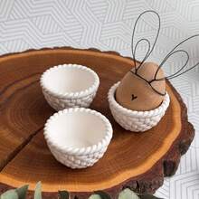 1pc DIY Clay Mold, Bamboo Basket, Cup, Cement, Gypsum, Resin Mold For Candle Holder, Easter Egg Basket, Jewelry Organizer - Flower Basket Mold - View 7