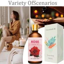 100ml/30ml/10ml Rose Essential Oil, Moisturizing Rose Facial Oil, Smooth Skin Fragrance Skin Care Oil, Pure Plant Extract Oil - Rose Scent - View 2