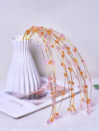 1件精美仿真星形装饰花束花瓶填充物DIY工艺品室内房间桌面装饰壁挂