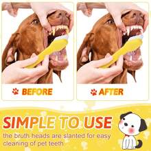 40pcs/Set Cat & Dog Toothbrush, Soft Bristle Double-Sided Toothbrush Suitable For Large Dogs & Cats, Suitable For Most Pets